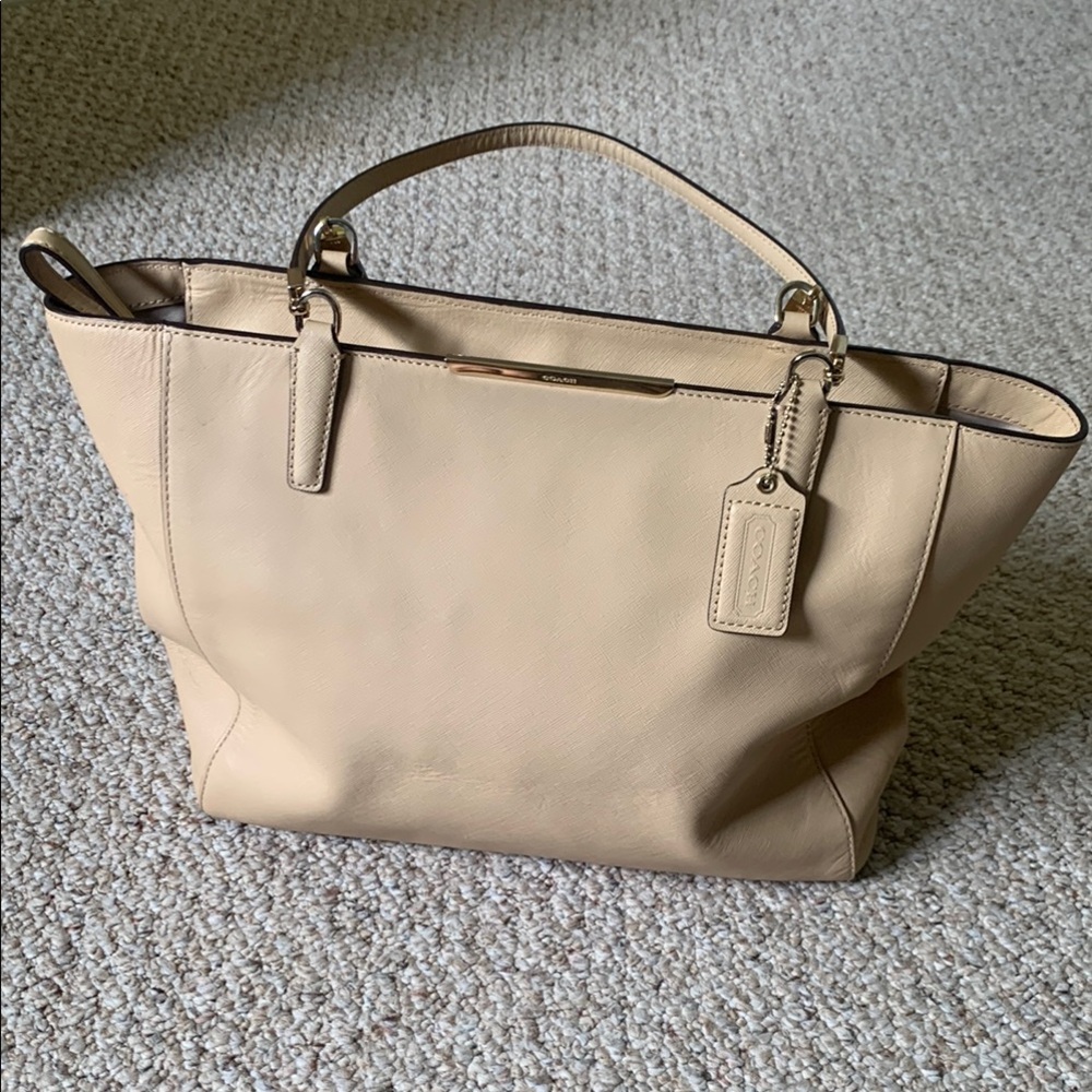 Coach Tan Leather Tote Bag
